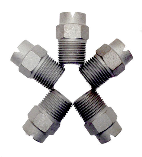 5 PACK of HARDENED STEEL SPRAY TIPS – 1/4″ X 80/50 – SEALCOATING