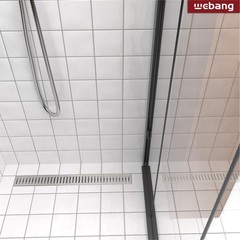 WEBANG 48 Inch Linear Shower Drain Rectangular Floor 48 Inch, Brushed