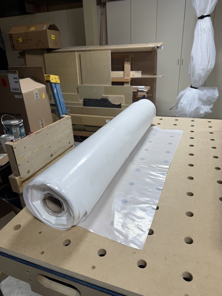 Plastic Sheeting Roll 12ft x 75ft 6 mil Anti-Static Clear White