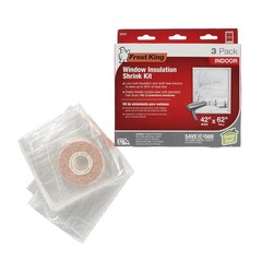 Shrink Window Kit Indoor 42×62 3 Pack Window Plastic For Winterizing Insulation