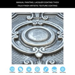 PVC Tin Ceiling Tiles Aged Artwork Panels for Store Bar PL38 Antique tin 10pcs