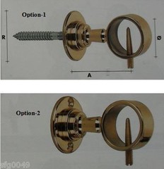 Brass rope carrier Ø 40 mm rope holder wall holder handrail ropes