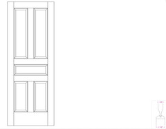 White Oak 5 Traditional Raised Panel Stain Grade Solid Core Interior Wood Doors