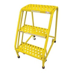 Cotterman 1003N1820a6e10b3c2p1 30 In H Steel Rolling Step, 3 Steps, 450 Lb Load