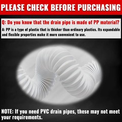VIVIDA Flexible Sink Drain Pipe, 1-1/2″ Expandable Flexible P Trap Drain Pipe, 1