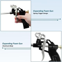 5pc Pro PU Foam Gun NIB Expanding Spray Applicator New & Improved Adapter Basket