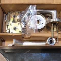 Lawrence Hardware Inc. Commercial Silver Metal Door Handle Set w/ Hardware