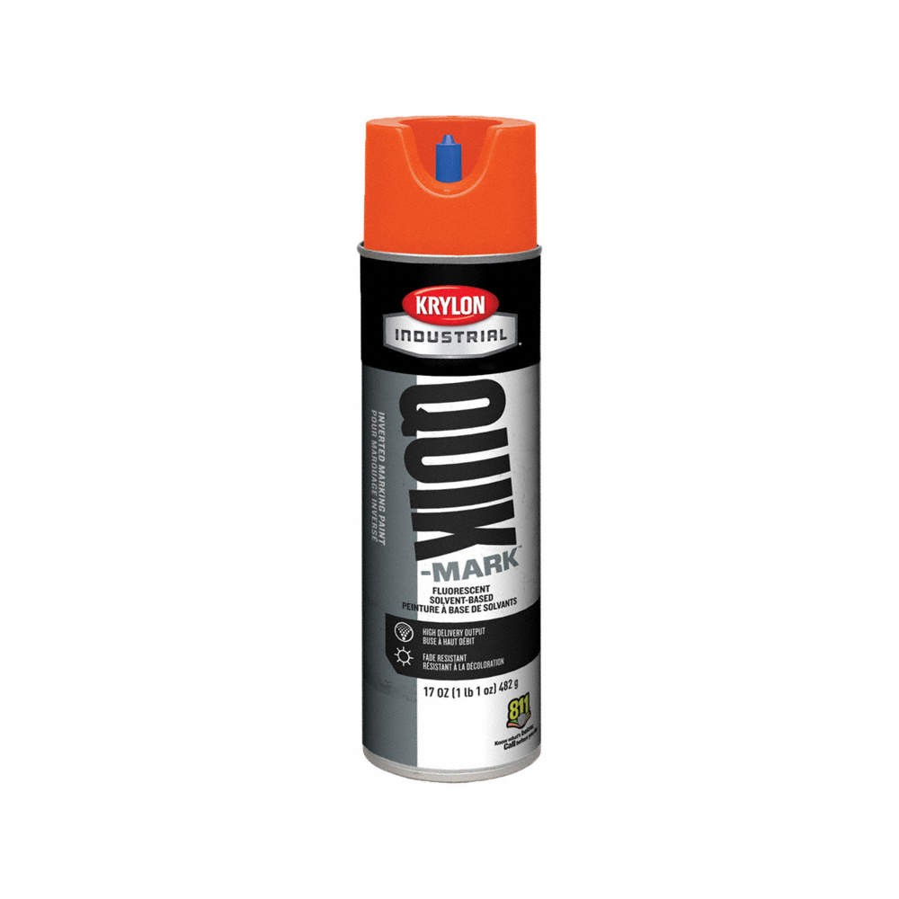 KRYLON INDUSTRIAL AT3701007 Marking Paint,20oz,Fluorescent RedOrange 54TH55