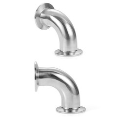 90 Degree Elbow Sanitary Tri Clamp Fitting Adapter A2/A4 Stainless Steel Elbow
