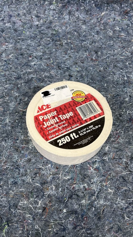 ACE Paper Drywall Joint Tape 2-1/16″ x 250′ Roll White Sanded
