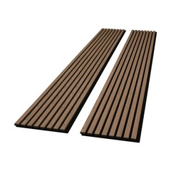 Outwater 12.5″W x 94.5″Long x 0.82″Thick Natural Walnut Acoustic Panel (2 Pack)