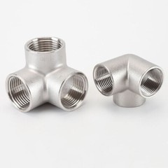 BSP 1/2″ 3/4″ 1″ Stainless Steel Female 3-Way Elbow Connector Tee Pipe Fittings
