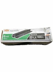 HDX Black Plastic Sheeting 20ft X 100ft