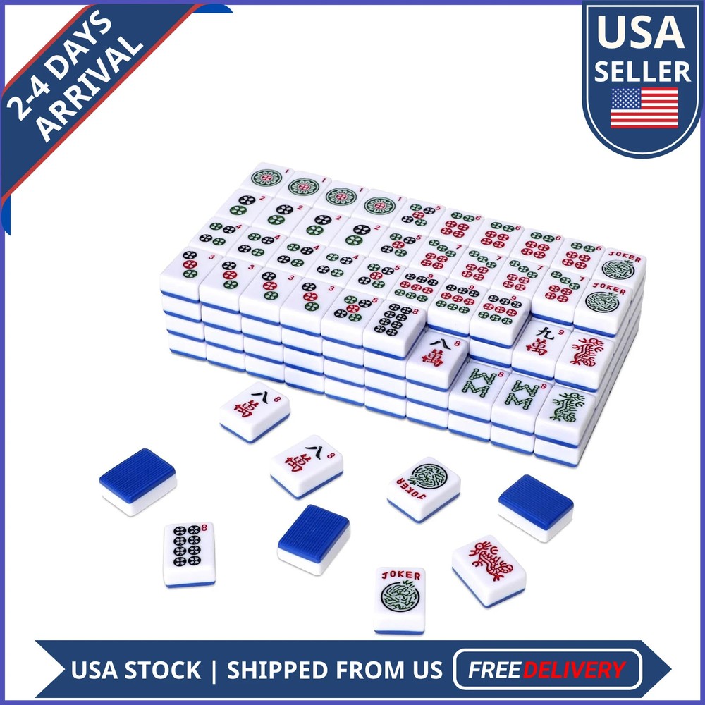 American Mahjong Tile Set 166 Navy Blue Back Tiles 1.2 Inch Tiles Only