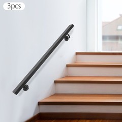 Stainless Steel Handrail – Wall Mounted Modern Rectangle Steel Wall Handrail USA