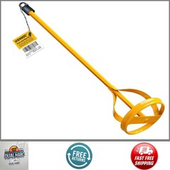 Paint & Mud Mixer Drill Stirrer Tool Hex Head for 1-5 Gallon Buckets Yellow
