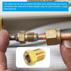 2Pack 3/8″ Female Flare x 1/2″ Male Flare Connectors Brass Adapters Reducing