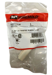 Wiremold V5711LH Ivory STL INT LH Twisted Elbow **Free Shipping**