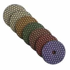 4″ DRY DIAMOND POLISHING Pad 12 Pieces Granite Marble Stone Concrete Tile edge