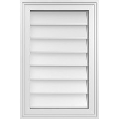 Ekena Millwork 16W X 24H Rectangle Surface Mount Pvc Gable Vent Non-Functional