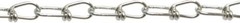 Campbell 0754126 Low Carbon Steel Inco Double Loop Chain in Square Pail, Zinc Pl
