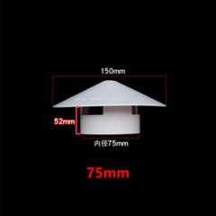 PVC rain cap Ventilated cap Ventilation cap Pipe cap vent Roof DIY 75/110/160mm