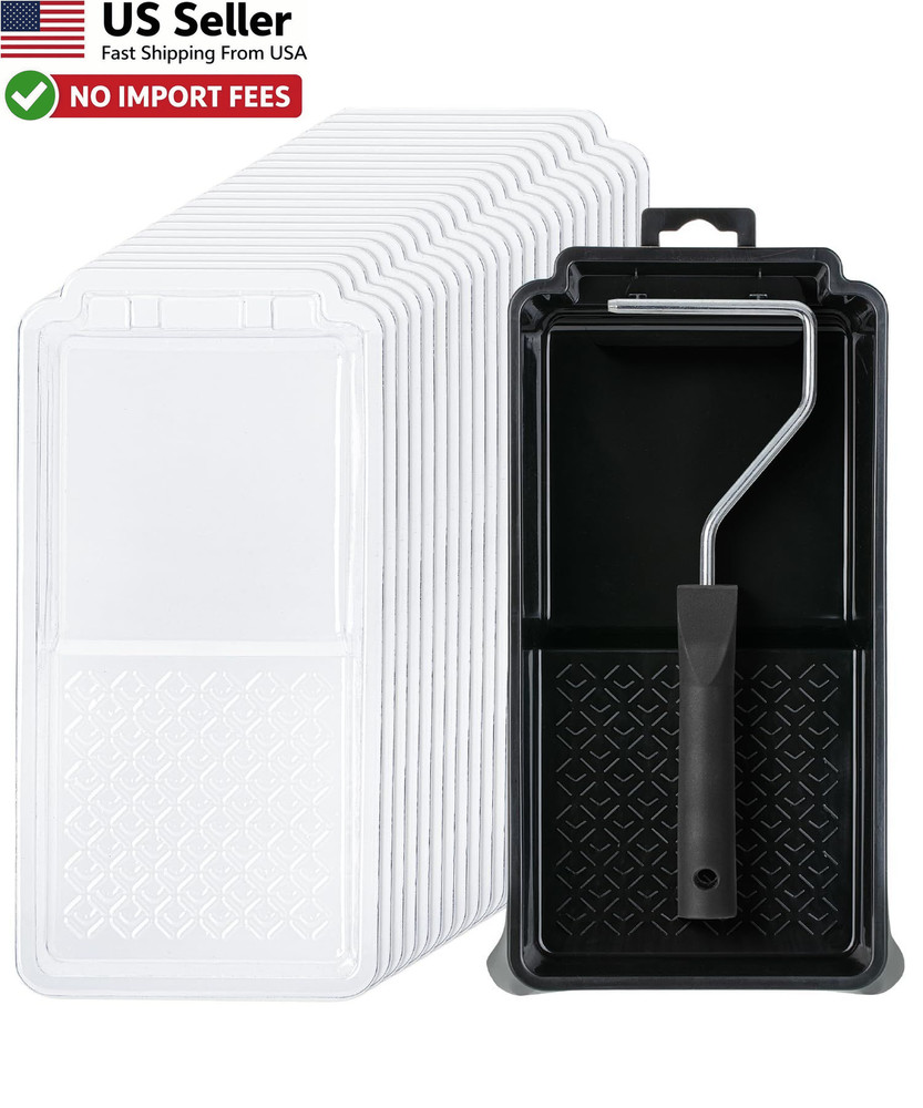 Bates 4 Inch Paint Tray Set 22 Pcs Roller Frame 20 Disposable Liners FROM USA