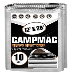 Tarps Heavy Duty Waterproof 12×20 Ft, 10 Mil Thick, High Durability, Rip, UV …