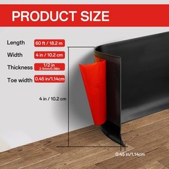 Baseboard Molding Trim 4 In x 60 ft Peel and Stick Baseboard Trim Flexible PVC
