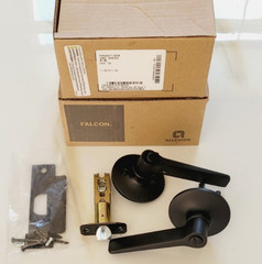 DOOR LOCK FALCON W101 DAN 622 (2 SETS) BLACK FINISH INDOOR HOME BUNDLE NIB