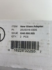Stainless Steel Inline Design Glass Adapters Min. Hole On Glass 5/8” Set of 2