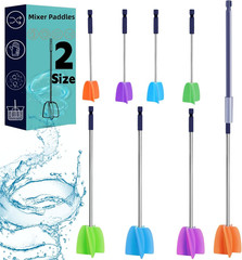 4/Large+4/Small Sizes Silicone Resin Mixer Paddles,Reusable Reusable Paint and R