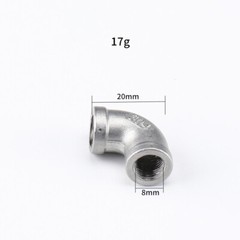 304 Stainless Steel Pipe Fitting 45/90 Degree Elbow Thread Fitting 1/8″ 1/4″- 2″