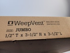 Keene WeepVent Almond 0.5″ x 3.5″ x 3.5″ Masonry Weep Hole Vents Box of 125 NEW