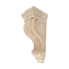 Outwater 14-1/2″ x 5-3/4″ x 6-5/8″ Unfinished Maple Classic Wood Corbel