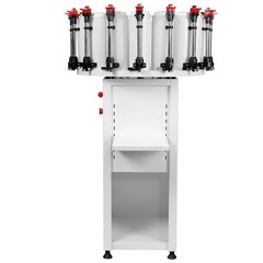 Manual 12-Head Paint Color Mixer for Water & Oil-based Pastes Carbon Steel Body