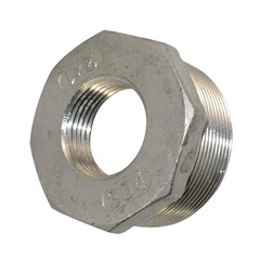 2″ MALE to 1″ female HEX bushing Reducer Adapter NPT threaded Stainless Steel