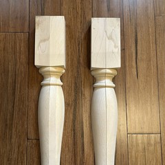4 Maple 35-1/4″ Wood Fluted 1/4 Split Post Cabinet or Island Trim Leg Unfinished