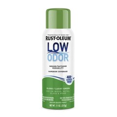 Rust-Oleum 156858 11 oz Low Odor Water-Based Spray Paint Lucky Green