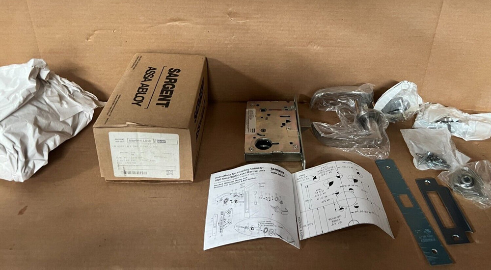 SARGENT ASSA ABLOY LB 8265 LN L 26D 1.750 1.250 Commercial Door Handle Set New