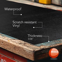 RESILIA Work Bench Mat – 15” X 36” X 0.06″ Scratch-Resistant 15″ x 36″, Black