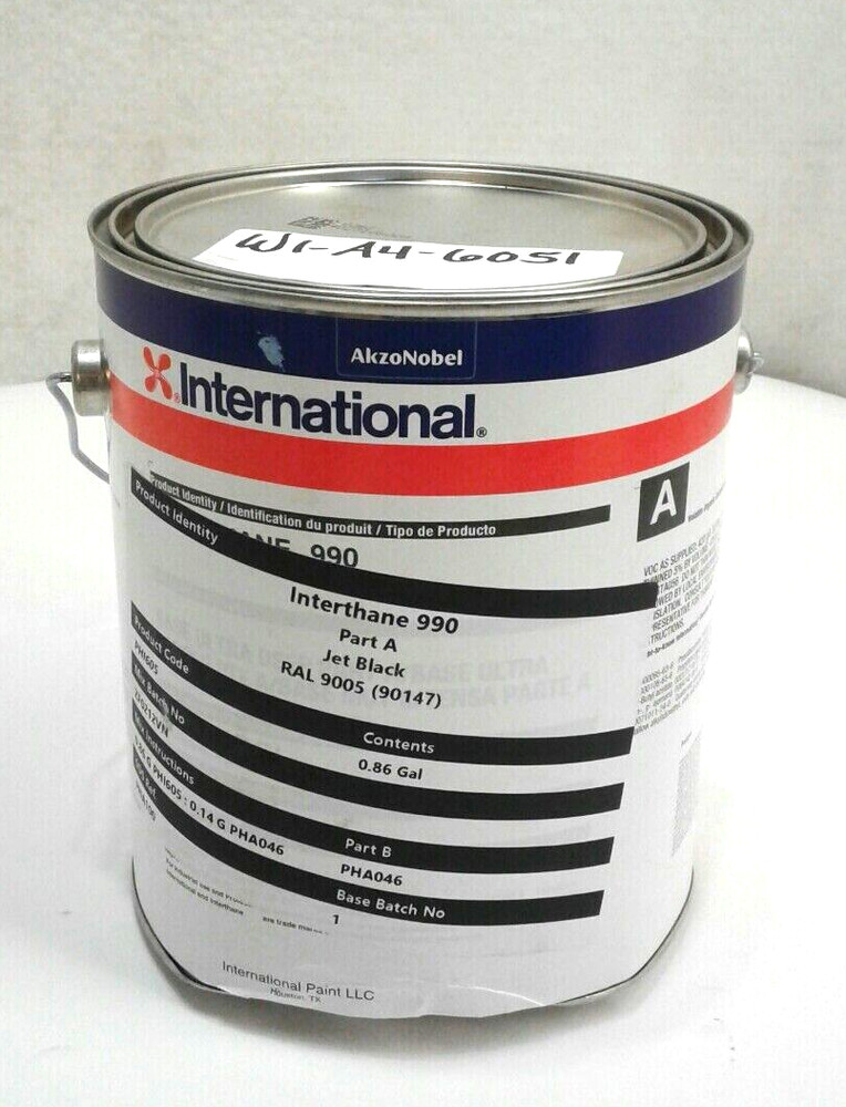 AkzoNobel PHI605 Interthane 990 Part A Jet Black RAL 9005 (90147) 0.86 Gal