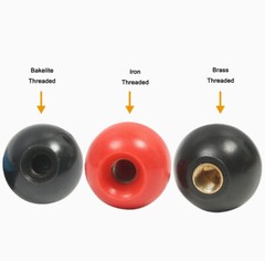 Ball Handle Plastic Knobs Dia 16mm 20mm~50mm Thread M4 M5 M6 M8 M10 M12 M16
