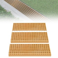 3PCS Fiberglass Drain Grate 1,100LBS Capacity Industrial Staircase Cover