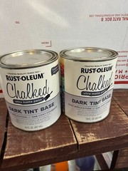 New 2-pack lot RUST-OLEUM Chalked Ultra Matte Dark Tint Base 29 oz Chalk Paint