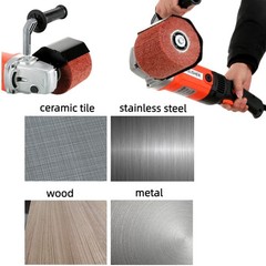 HaTur Electric Burnishing Polishing Machine Handheld Wheel Polisher Sander Wire