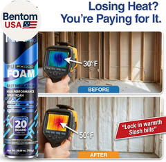 Spray Foam Insulation Kit (6 PK Kit-26.46Oz) Expanding Sealant, Closed Cell Spra