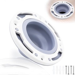 Toilet Flange Repair Kit Fits for 4 Inch 5 or Special 3 Drain Gray