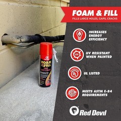 12 Oz Expanding Polyurethane Foam Sealant for Large Gaps & Cracks – Off White
