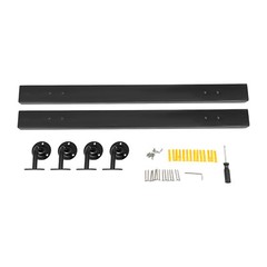 Black Stainless Steel Wall Mount Stair Rail 60in For Wood/Brick/Concrete